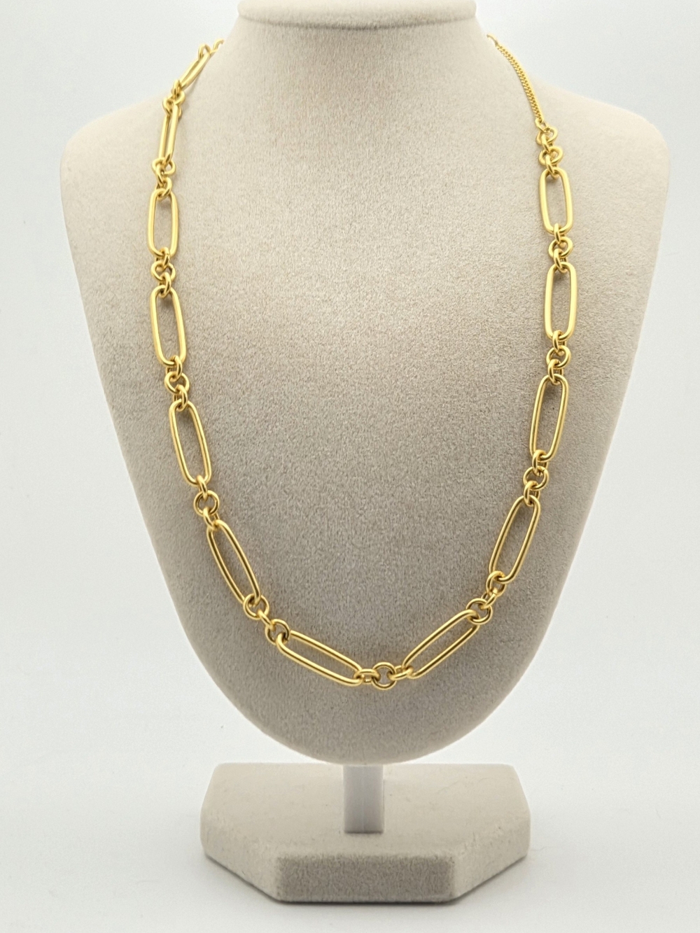 Madewell 18" Gold Tone Mixed Oval & Curb Chain Link Necklace
